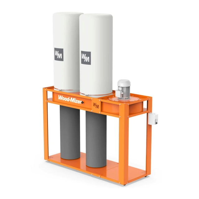 Spånsug MES403 Spånfläkt MD400med cyklon - filter, säckar o hjul, 3 kW, 3-fas, 400 V