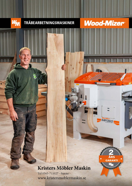 Träbearbetningsmaskiner Wood Mizer - HYVEL- FRÄSMASKINER - DIMENSIONSHYVLAR - KLYVSÅGAR - BORDSSÅGAR 