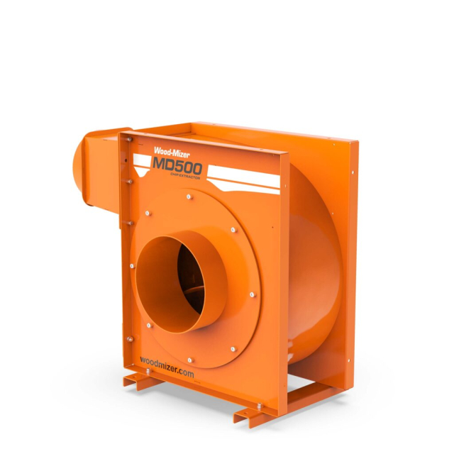 Spånfläkt MD500 In 250 mm - ut 250 mm ström 400V 3-fas-motor 4kW-5,5hk med brytare
