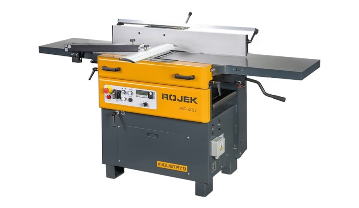Rikt & Planhyvel SP410NC med motoriserad höjning/sänkning av planhyvelbordet inklusive vinkelindikering på displayen i gruppen Maskiner / Snickerimaskiner / Rikt/planhyvlar hos Kristers Möbler Maskin AB (1187002)