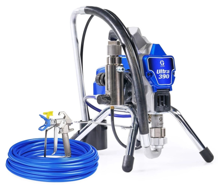 Graco Ultra 390 på stativ i gruppen Maskiner / Snickerimaskiner / Lackutrustningar / Nya målningsmaskiner hos Kristers Möbler Maskin AB (36779)