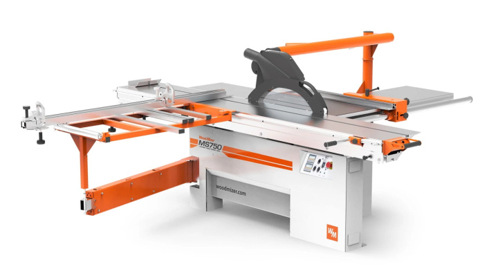 Panelsåg Justersåg MS750 med justerbord slaglängd 3200mm, med digital dataläsare. i gruppen Maskiner / Snickerimaskiner / Skivsågar hos Kristers Möbler Maskin AB (MS750LEH7SW2A3)
