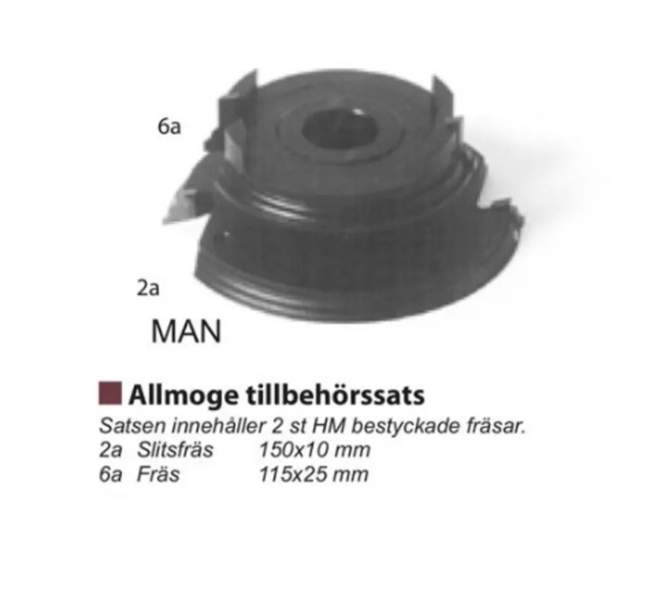 Fönsterfrässet 2 delar Skär i HM Allmoge i gruppen Maskiner / Snickerimaskiner / Verktyg/tillbehör hos Kristers Möbler Maskin AB (WP60100)